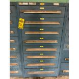 Stanley Vidmar 8-Drawer Cabinet w/ Assorted Pneumatic Hose Couplings, Other Hose Couplings, Welding