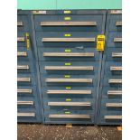 Stanley Vidmar 8-Drawer Cabinet w/ Assorted Switches, Burners, Ignitors, Analyzers, Plungers, Assort