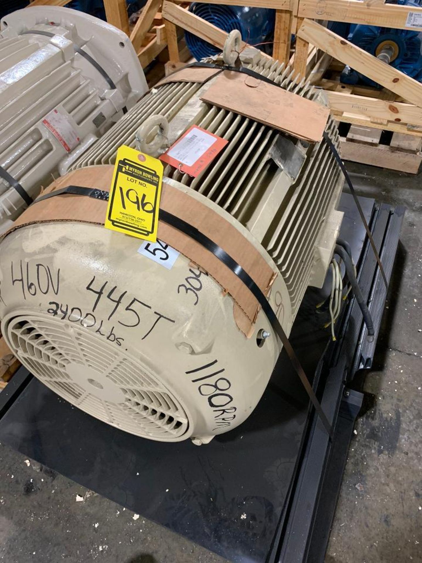 Westinghouse 150-HP Electric Motor, 1180 RPM, 460 V, 3 PH, FR: 445T