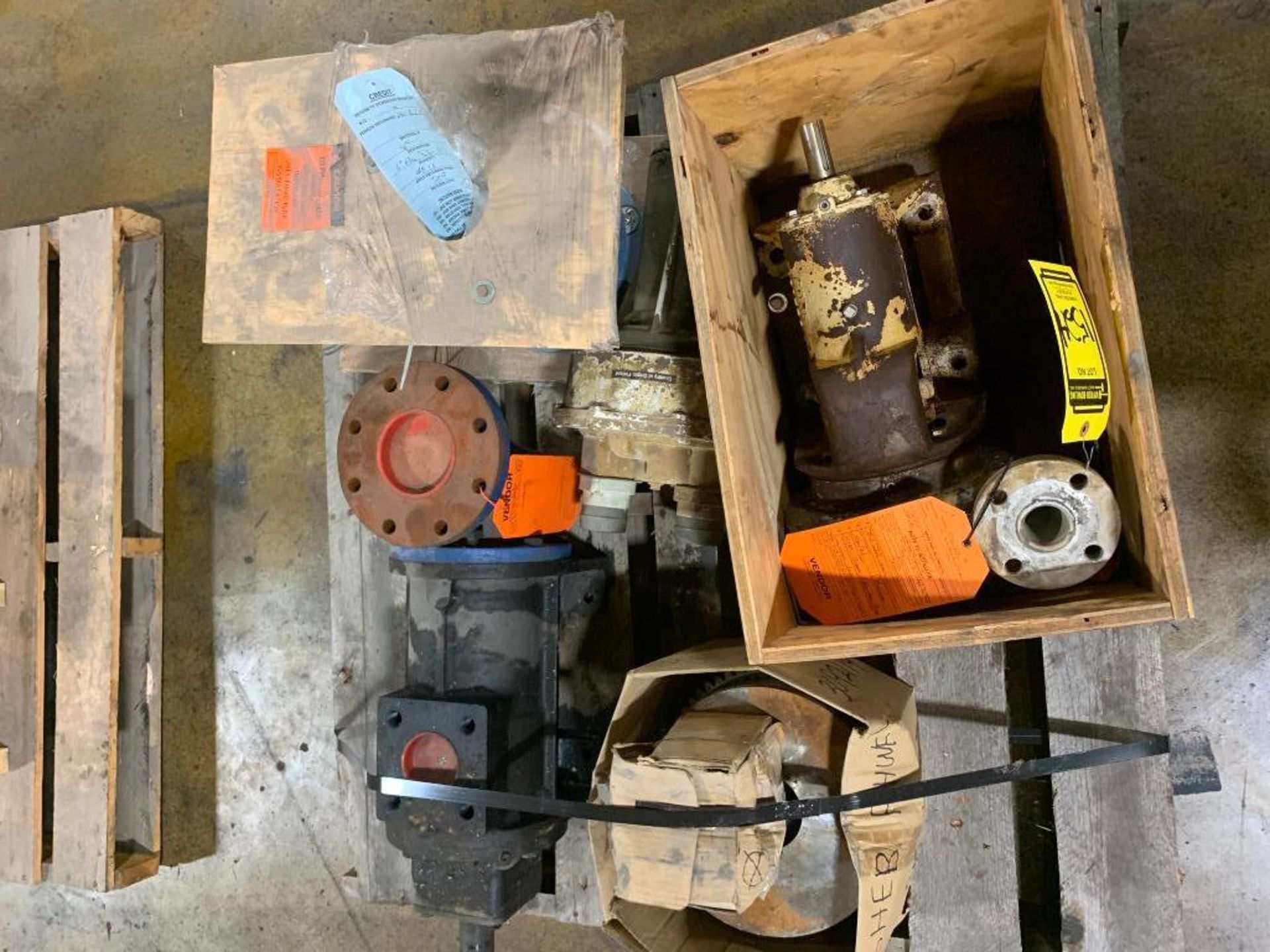 Pallet w/ Assorted Pumps, Hub, Rosemount 6" Magnetic Flowtube