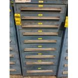 Stanley Vidmar 9- Drawer Cabinet w/ Seals, Level Switch, Hydraulic Manifolds Wear Bars, Filter Eleme