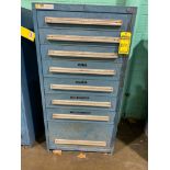Stanley Vidmar 8-Drawer Cabinet w/ Pipe Unions, Couplings, Bolts, Hose Fittings, Valves