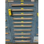 Stanley Vidmar 10-Drawer Cabinet w/ Air Filters, Belts, Bearing Sleeves, Seals, Cable, Parker Air Fi