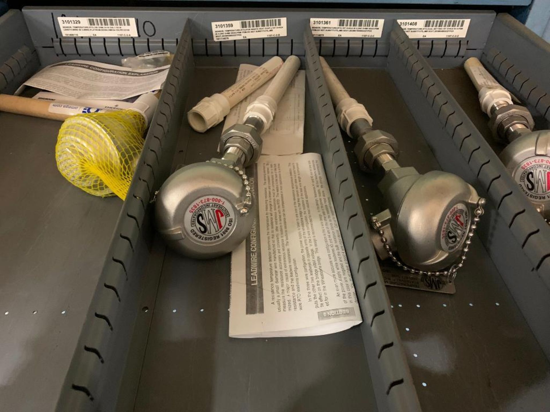 Stanley Vidmar 9-Drawer Cabinet w/ Pneumatic Cylinder, Screw Jack, Temp Sensors, Proximity Sensors, - Image 3 of 8