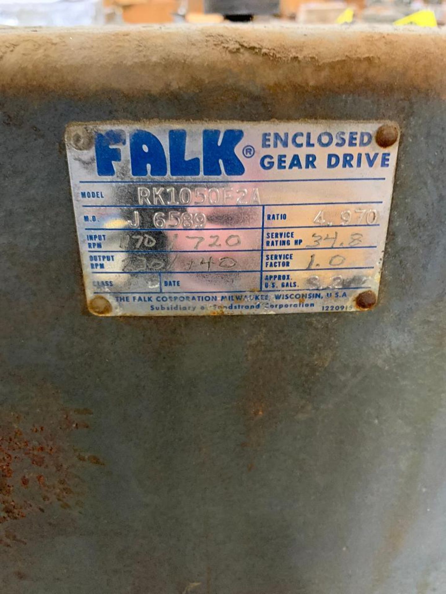 Cable Hoist & Falk Speed Reducer, 1170/720 IP, 230/140 OP RPM, 4.970:1 Ratio - Image 4 of 7
