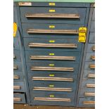 Stanley Vidmar 8-Drawer Cabinet w/ Electrical Tape, Steel Fish Tape, Fuses, Control Transformers, Re