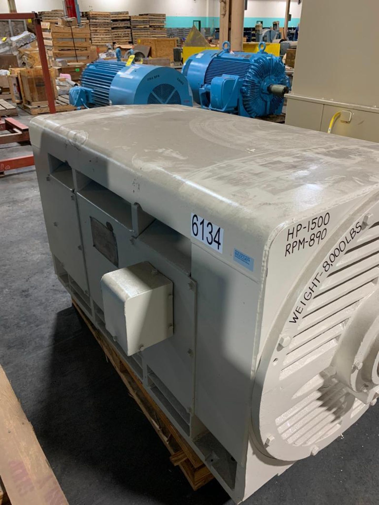 Westinghouse 1500-HP Electric Motor, 890 RPM, 2300 V, 3 PH, FR: 6810G - Image 6 of 8