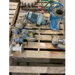 Pallet w/ 6" Valve, (2) Foxboro Flowmeters, Model 83, 1" Actuator, Gearmotor, Electric Motor