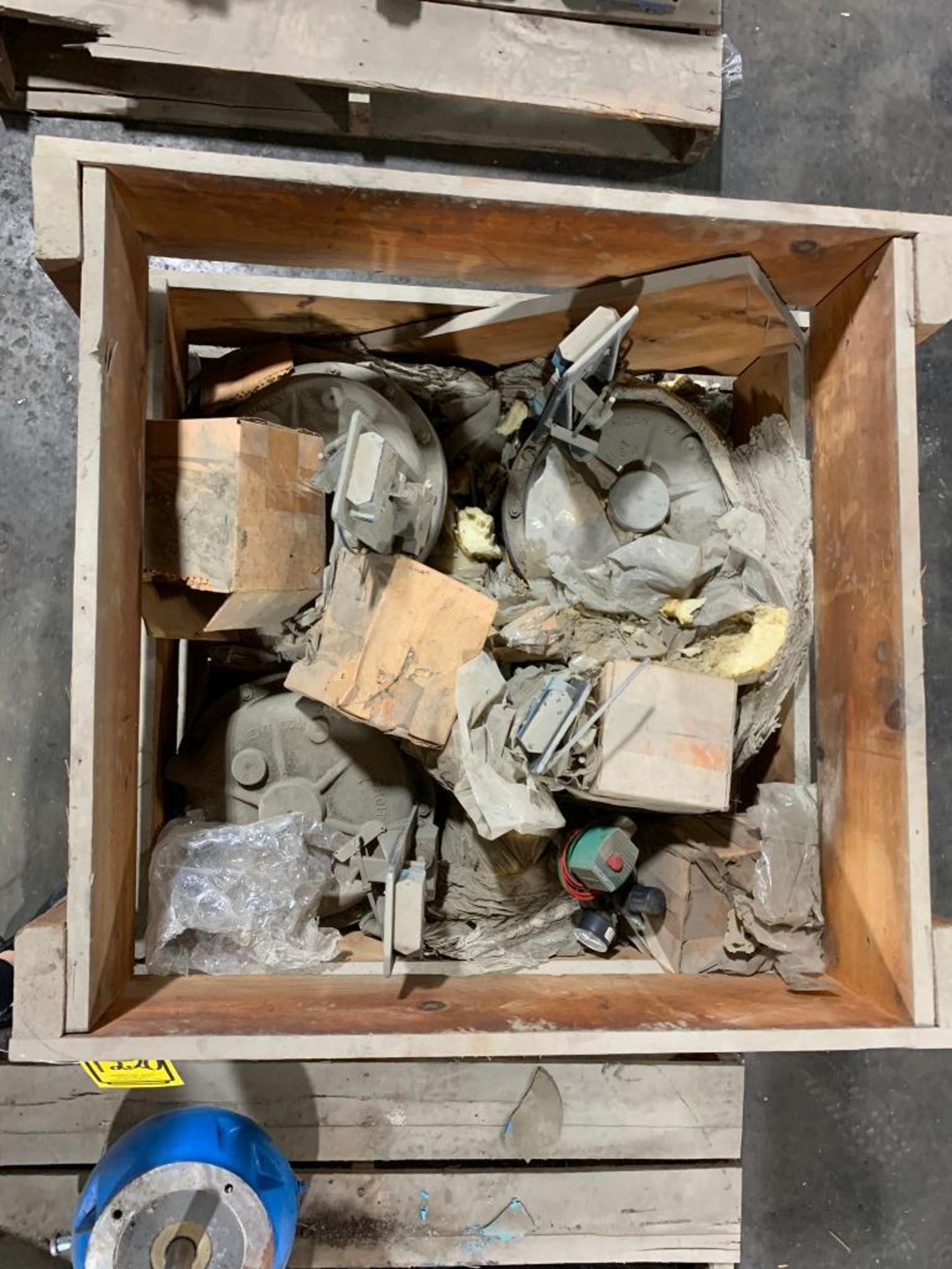 Crate w/ Assorted Machine Parts