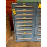 Stanley Vidmar 9-Drawer Cabinet w/ Quick Connectors, Couplings, Sprockets, Gears, Bushings, Seals, S