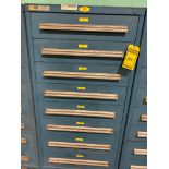 Stanley Vidmar 8-Drawer Cabinet w/ Photo Electric Units, Pipe Bushings, Power Supplies, Conduit Bodi