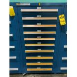 Stanley Vidmar 10-Drawer Cabinet w/ Electrical Support Equipment; Assorted Modules, Circuit Breakers
