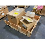 Crate w/ (3) ABB V/S Drives, (1) Model DCS800-S01-0740-05+S171, New 2019, (1) Model DCS800-S01-0230-