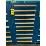 Stanley Vidmar 10-Drawer Cabinet w/ Electrical Support Equipment; Assorted Modules, Switches, Circui