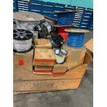 Crate w/ Assorted Wire Spools