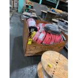 (4) Crate/Pallets w/ Assorted Hose, Spools of Wire