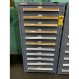 Stanley Vidmar 11-Drawer Cabinet w/ Electrical Support Equipment; Control Boards, Assorted Modules,