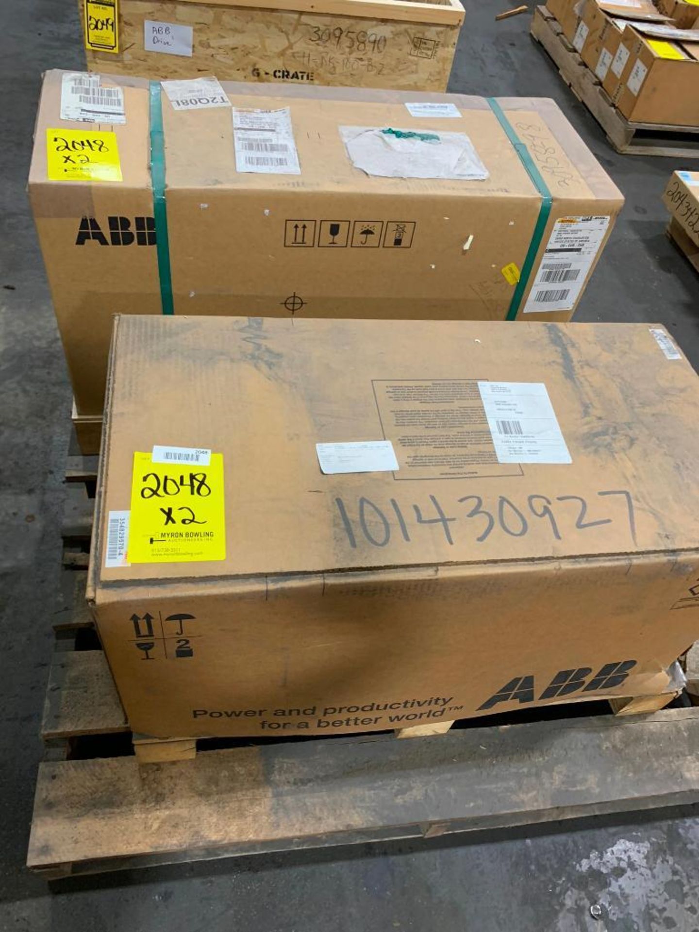 (2) ABB Drives; Model ACS800-U1-0040-5+P901, New 2021, & Model ACS800-U1-0070-5+P901, New 2015