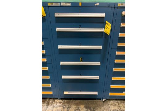 Stanley Vidmar 6-Drawer Cabinet w/ Electrical Support Equipment; Assorted Modules, Thyristor Switche - Image 1 of 7