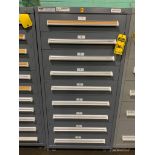 Stanley Vidmar 9-Drawer Cabinet w/ Electrical Support Equipment; Power Supplies, Signal Converter, T
