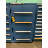 Stanley Vidmar 4-Drawer Cabinet w/ Electrical Support Equipment; Assorted Circuit Boards, Transforme