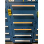 Stanley Vidmar 6-Drawer Cabinet w/ Electrical Support Equipment; Assorted Modules, Cord Assemblies,