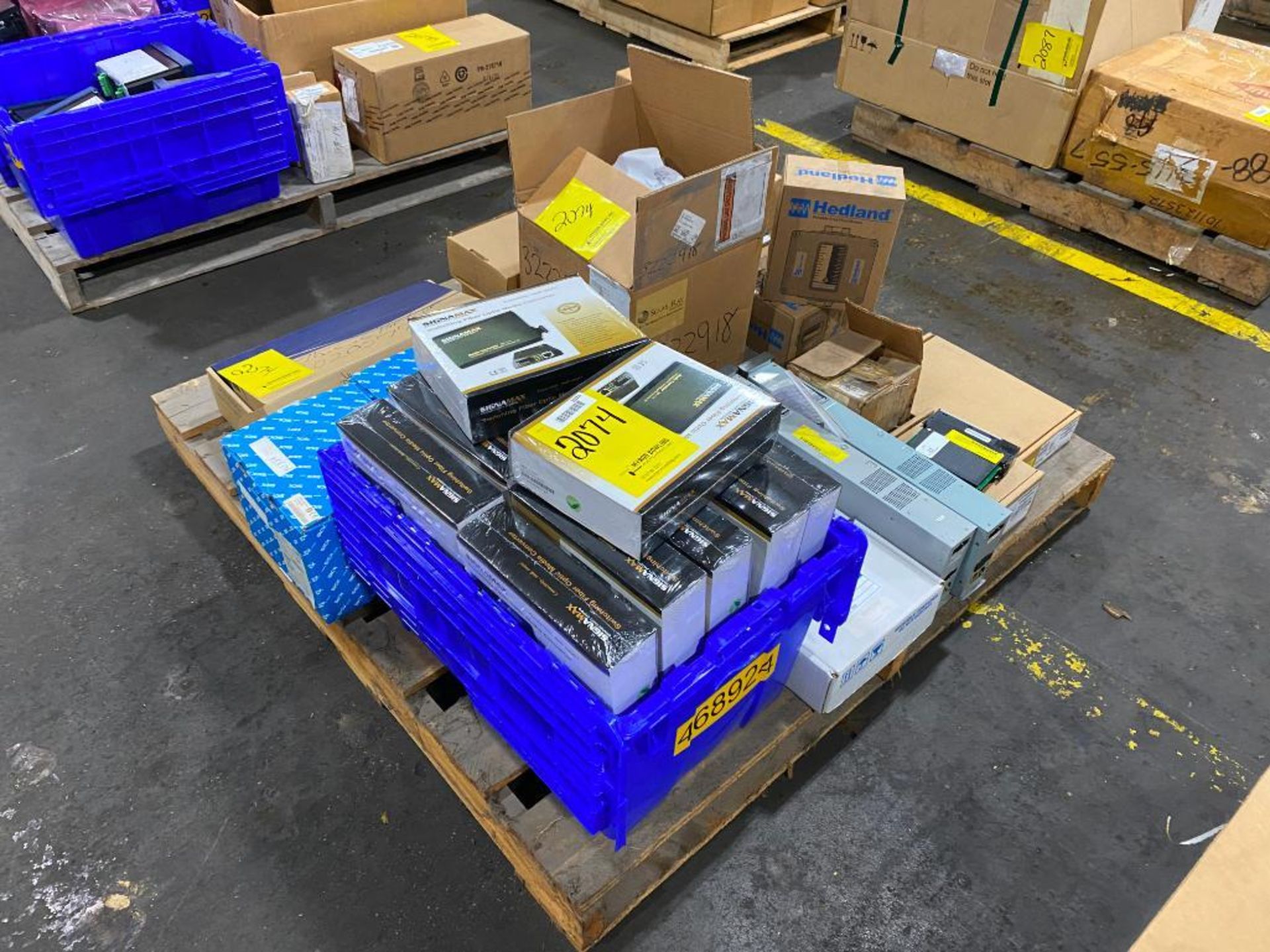 Pallet w/ Flow Meters, Instrument Controllers, Circuit Boards, Conductivity Electrodes, Fiber Optic