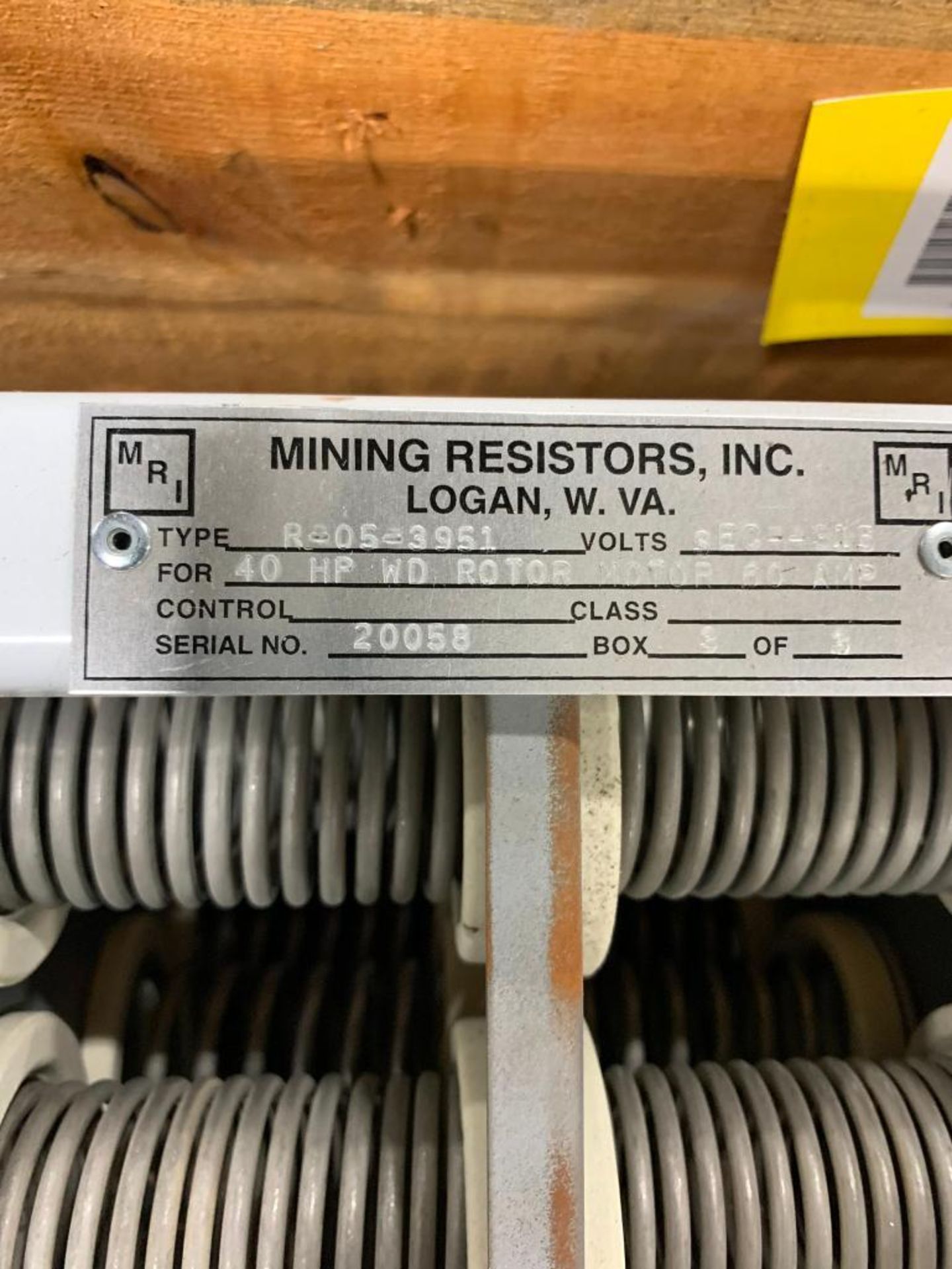 Mining Resistors, (3) Resistors, Type R-05-3951 - Image 3 of 3