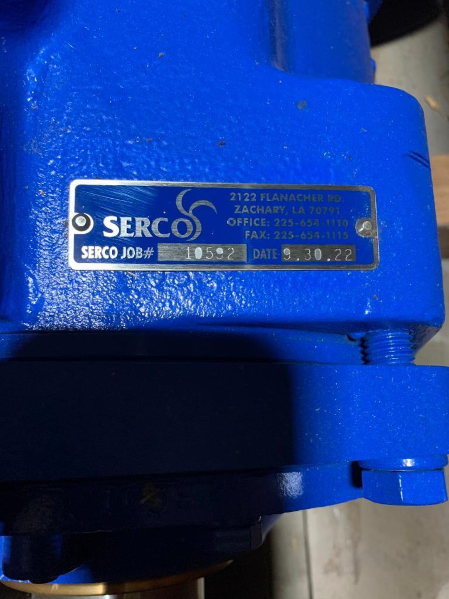 Serco Rotating Pump Assy., Size 20 X 20-24, Serco Job# 10592, 2022 - Image 3 of 5