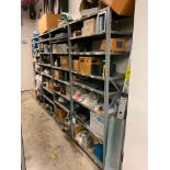 (4x) Bays of Clip Style Shelving w/ Content of Electric Motors, Disc Brakes, Pumps, Gearboxes