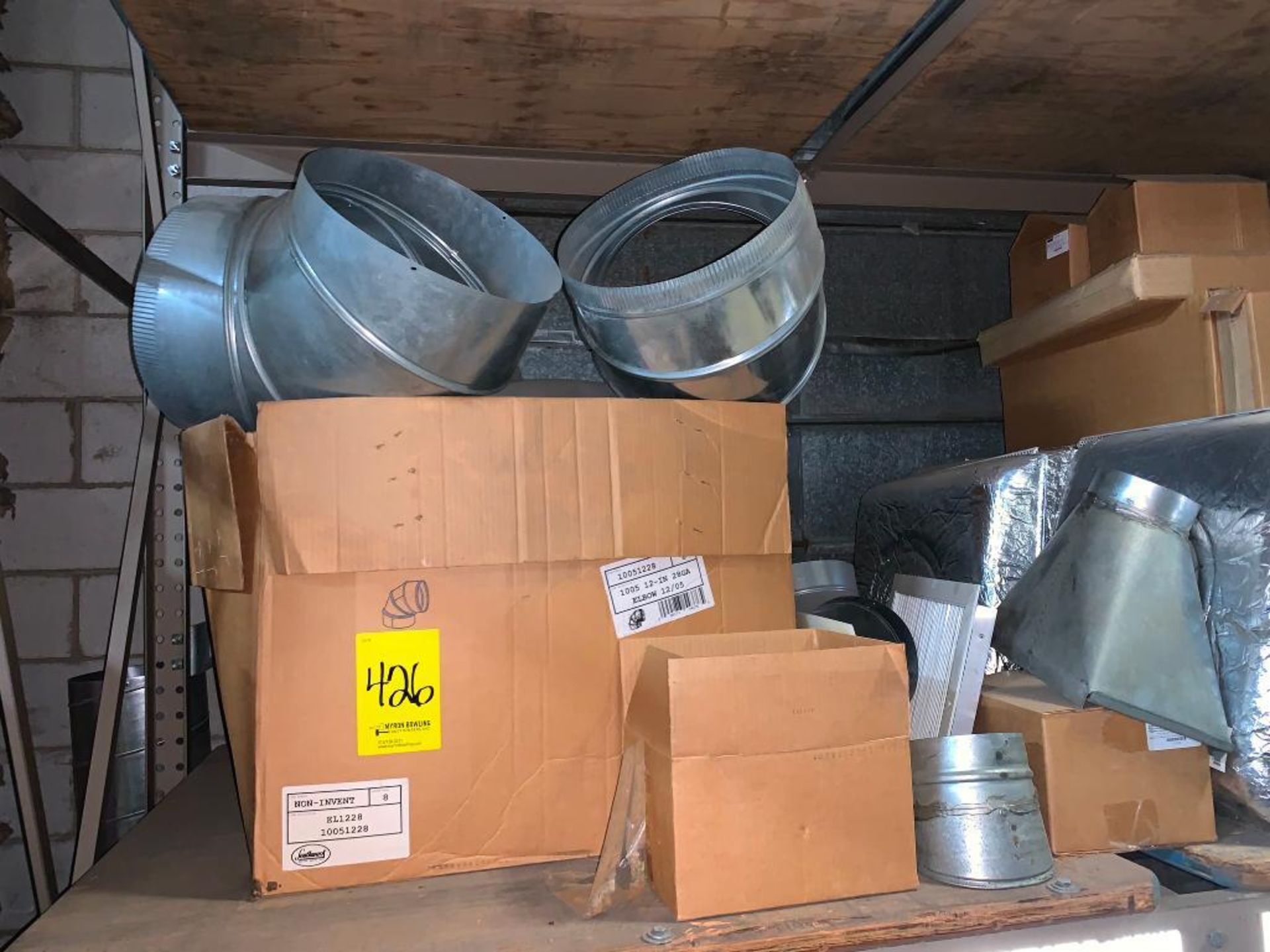 Contents on Pallet Rack, Under & as Marked: Assorted Ducting, Duct Work Connectors, Steel Lids - Image 8 of 13