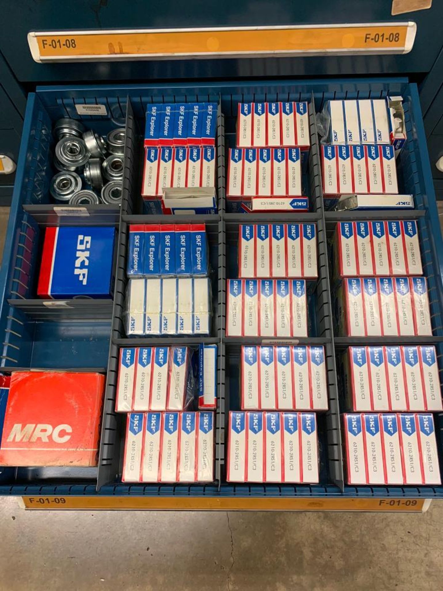 Vidmar 10-Drawer Cabinet w/ Assorted Bearings; SKF, Timken, MRC - Image 10 of 11