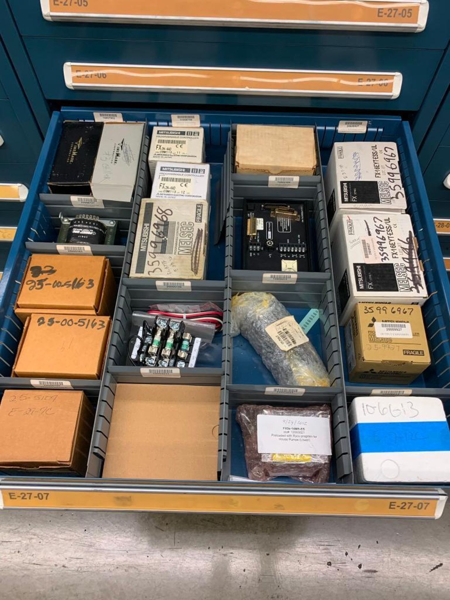 Vidmar 10-Drawer Cabinet w/ Air Solenoids, Coils, Transformers, Controllers, Contactors, Power Suppl - Image 8 of 17