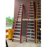 (2) Louisville 14' Fiberglass Step Ladders