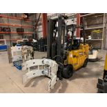 Caterpillar 8,000 LB. Capacity LPG Forklift, Model GC40K, 3-Stage Mast, Cascade Roll Clamp, Model 20