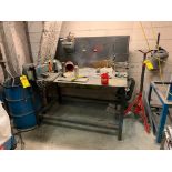 Morgan No. 60 6" Bench Vice, Welding Table, Material Stands