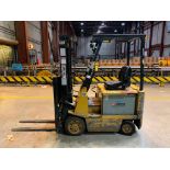 Caterpillar 3,000 LB. Capacity Electric Forklift, Model EC15, 36V, 2-Stage Mast, 130" Max. Load Heig