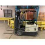 Crown 3,000 LB. Capacity Electric 3-Wheel Forklift, Model SC5225-30, 36V, 3-Stage Mast, 172" Max. Lo
