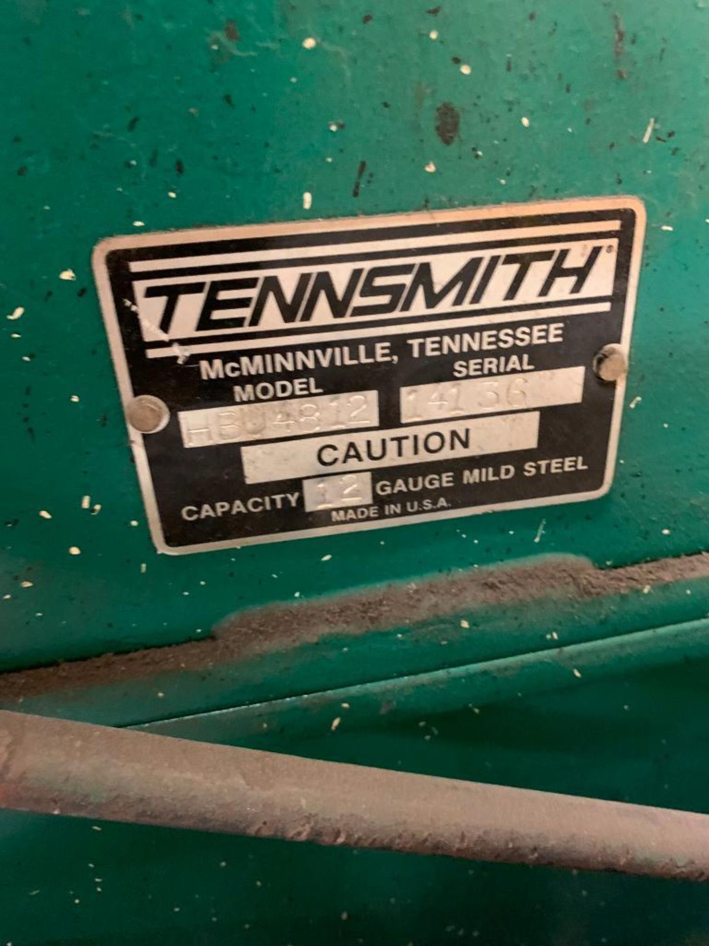 Tennsmith Finger Brake, Model HBU4812, 12 Ga. Mild Steel, S/N 14136 - Image 5 of 5