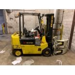 Hyster 5,000 LB. Capacity LPG Forklift, Model S50XL, 3-Stage Mast, Cascade Roll Clamp, Model 45F-RCP