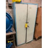 2-Door Cabinet w/ Lever Hoists, Chain Hoists, Hooks, Nylon Straps