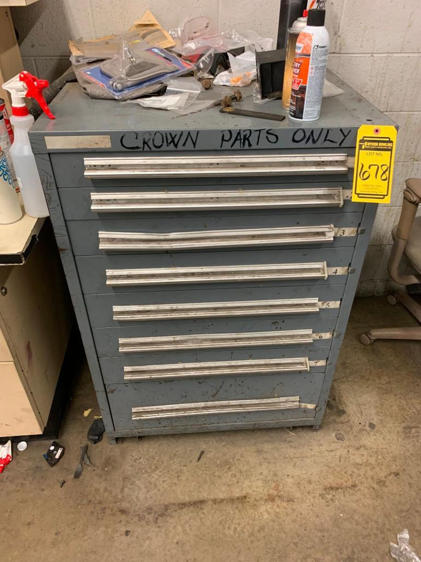 8-Drawer Cabinet w/ Assorted Crown Parts - Image 2 of 2