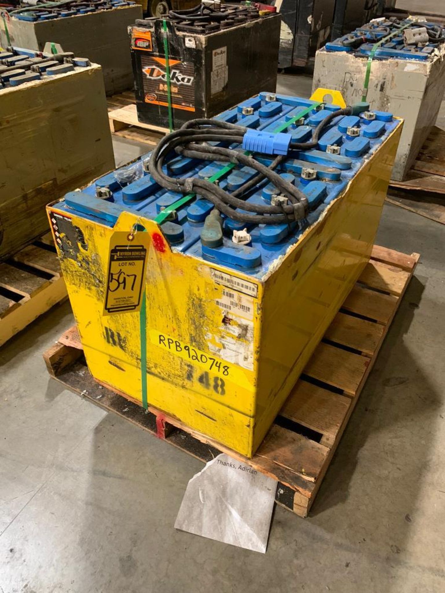 Industrial 36V Battery, Approx. 2,000 LB. - Image 2 of 2