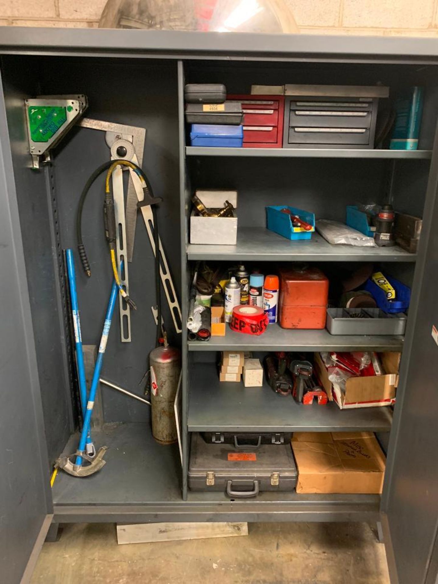 Stronghold Cabinet w/ Cable Cutter, Tube Benders, Drill Indexes, Weld Splice Kit, & More - Image 2 of 15