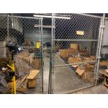 Items in Caged Area; Unitek Cutting Machine, Model 325-9H, 440 V, S/N 21787, Assorted Electric Motor
