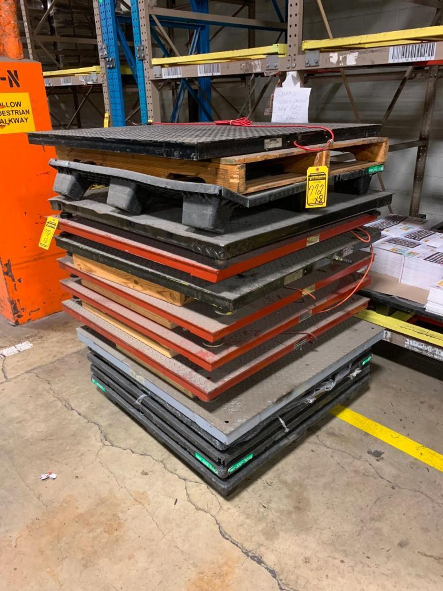 (8x) Assorted Platform Scales, 4' X 4'