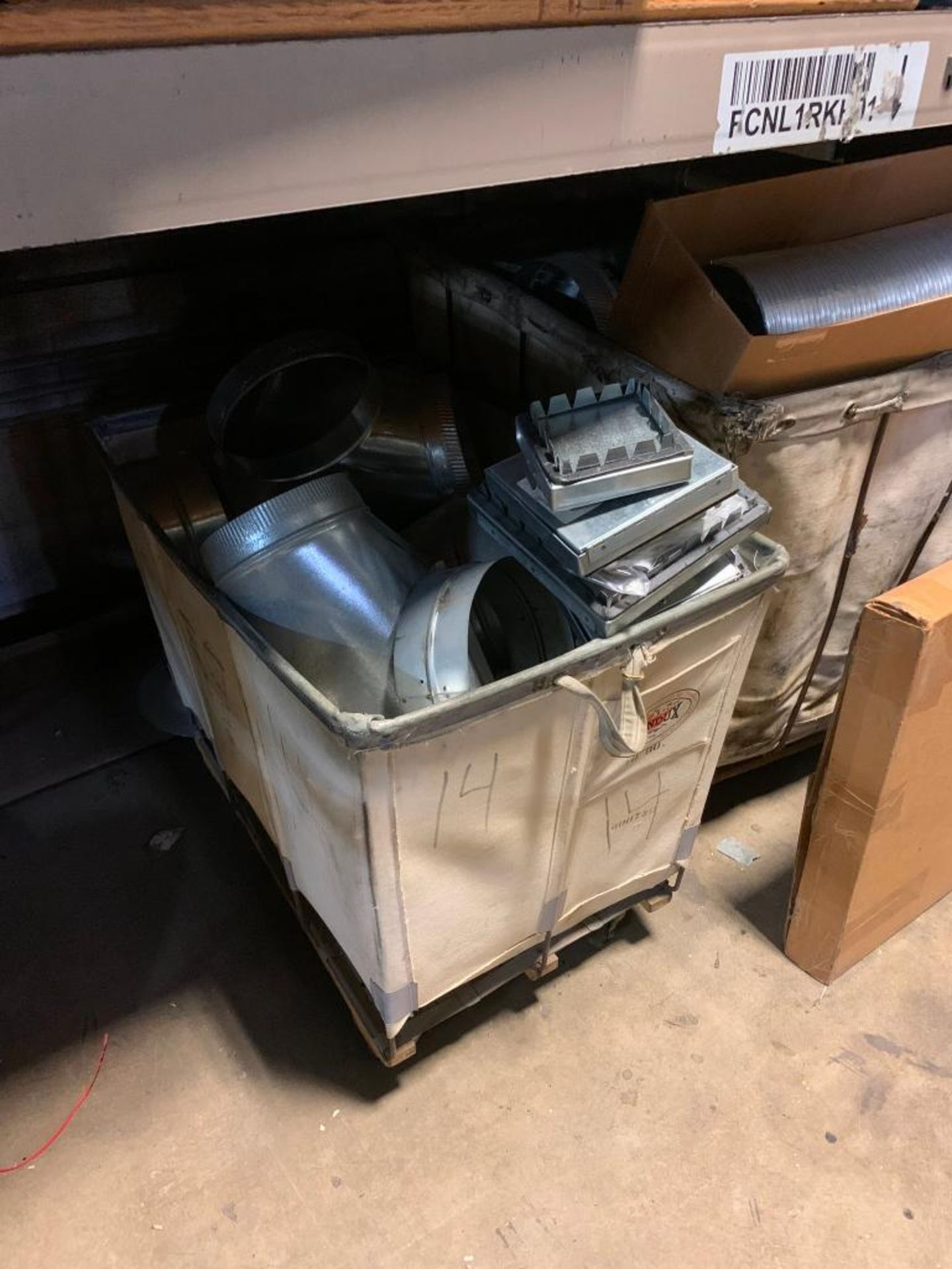 Contents on Pallet Rack, Under & as Marked: Assorted Ducting, Duct Work Connectors, Steel Lids - Image 10 of 13