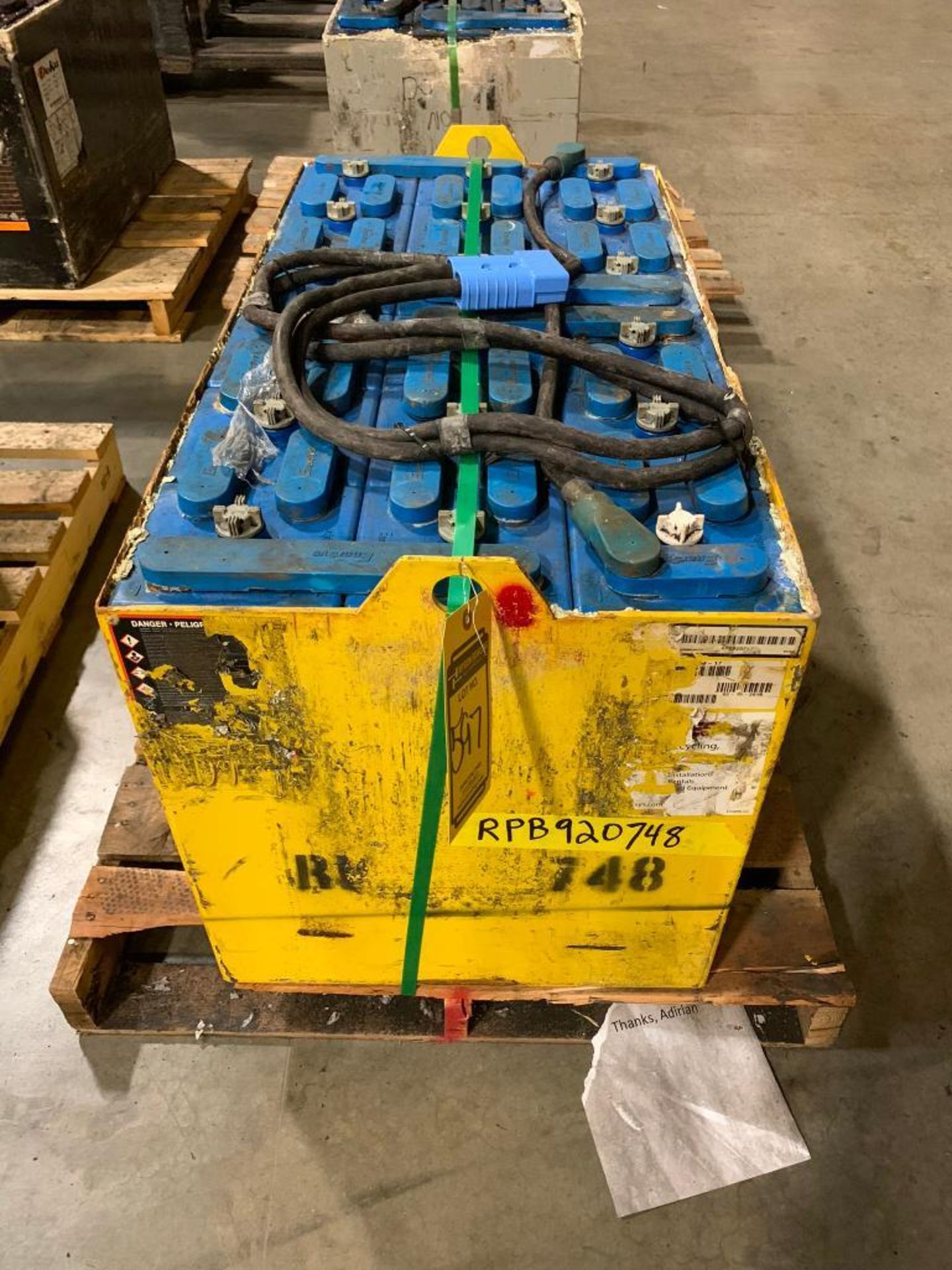 Industrial 36V Battery, Approx. 2,000 LB.