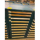 Vidmar 10-Drawer Cabinet w/ Assorted Pulleys, Collars, Couplings