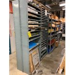 (10x) Bays of Clip Style Shelving w/ Content of Hose Assemblies, Shafts, Gears, Load Cylinder, Power